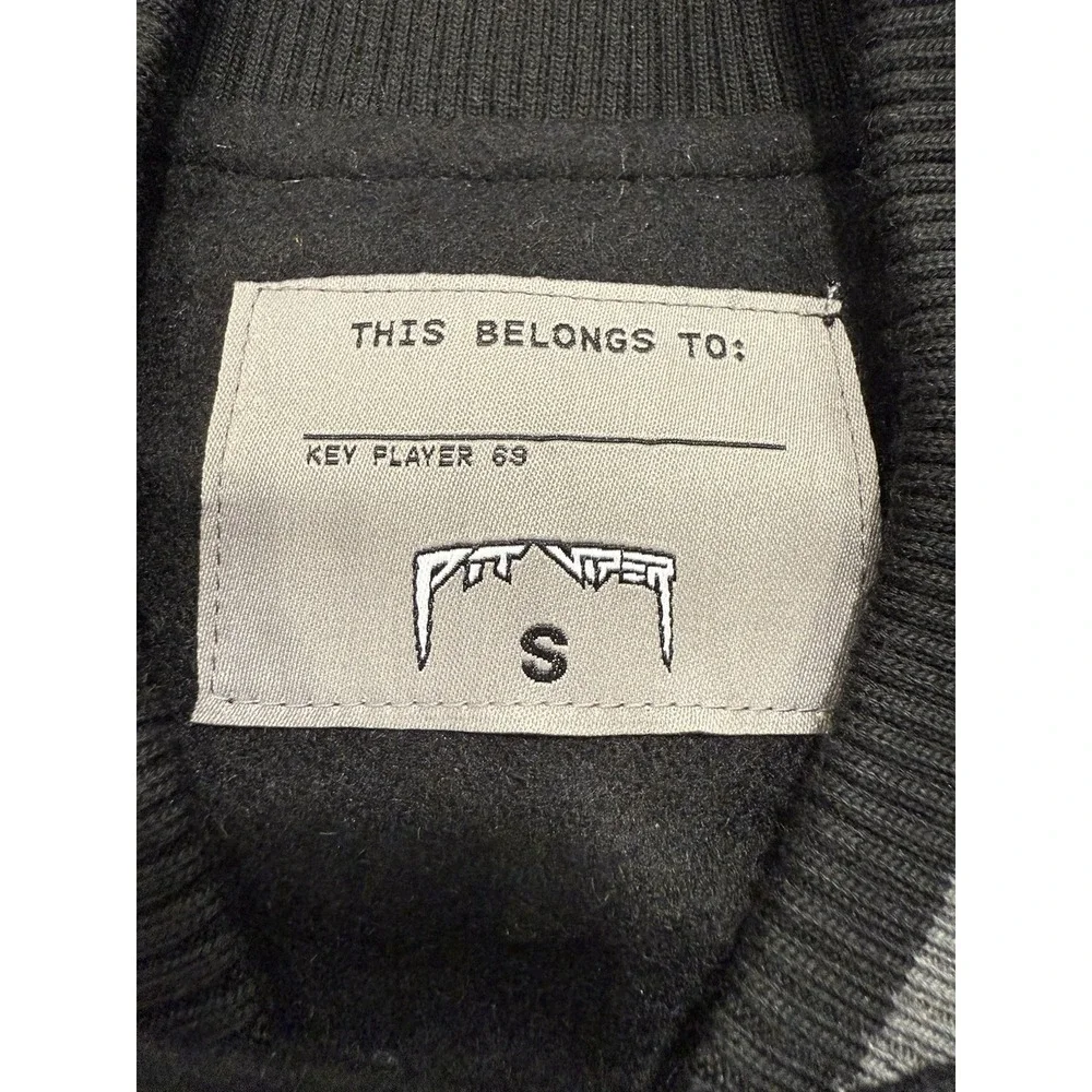 Rare Pit Viper Letterman‎ Varsity Jacket Men's Size Small Black - Picture 4 of 7